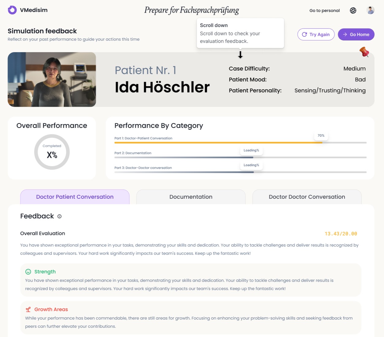 Auswertungsübersicht – Dashboard 1